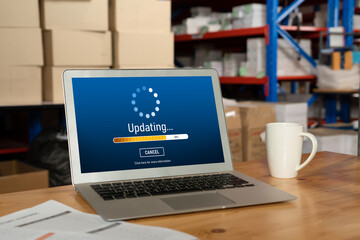Software update on computer for modish version of device software upgrade