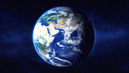 Obraz premium Earth From Space with Night Sky.