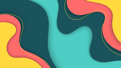 Background with waves. Abstract vector banner