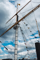 Obraz premium tall ship mast s.s. great britain bristol