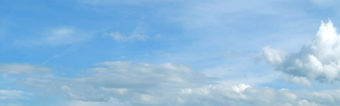 Anamorphic Time-lapse: Clouds on sky in early summer