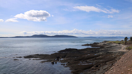 Volcanic beaches of British Columbia islands