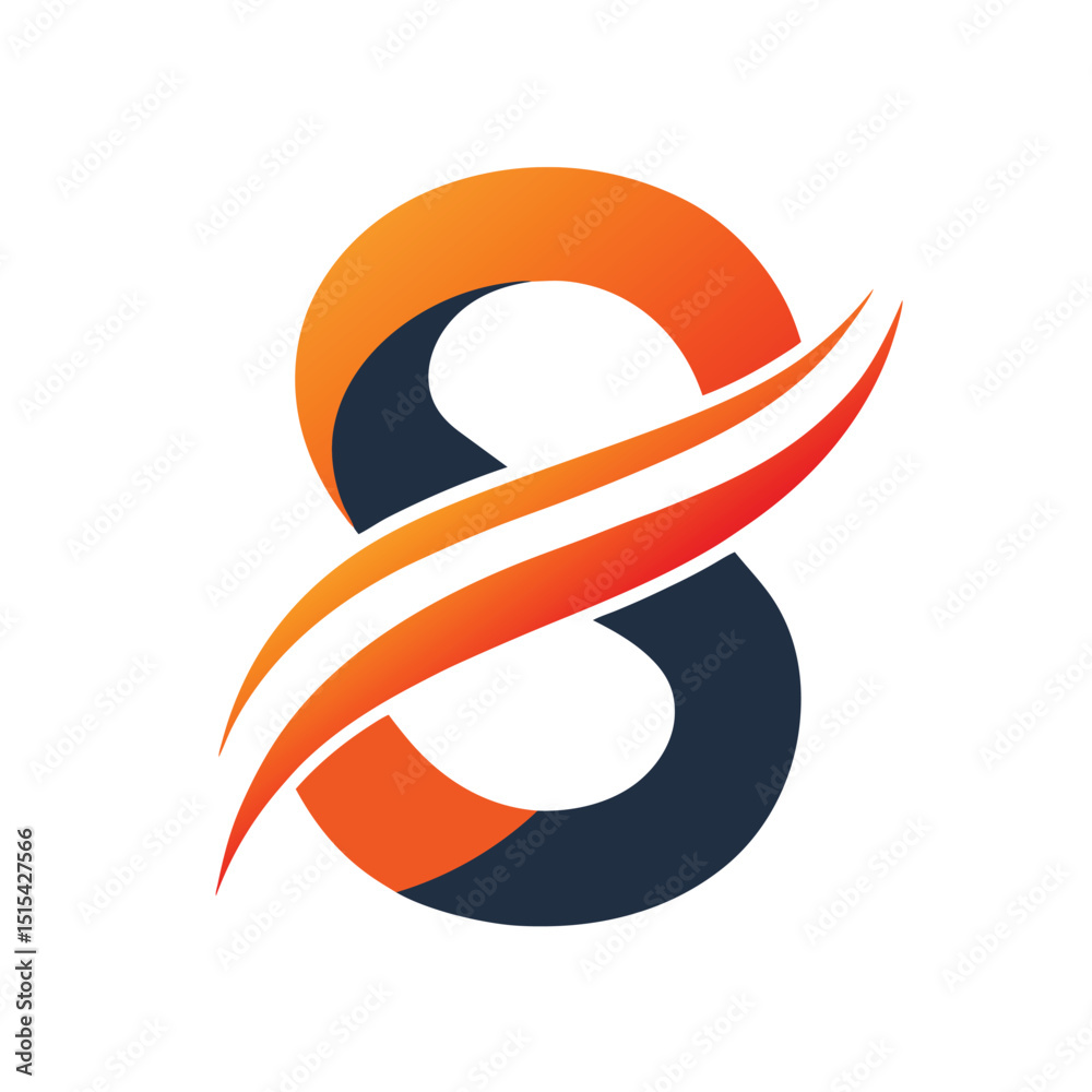 Aufkleber creative vector logo design featuring a stylized lightning bolt and dynamic shapes for branding and 