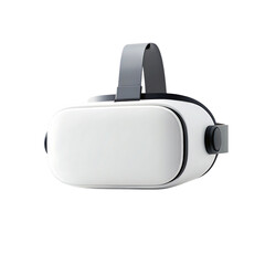 Modern white vr headset isolated against a transparent background with immersive technology