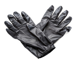 black leather gloves isolated on white background.PNG Transparent file type with high definition picture quality available.