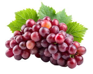 bunch of red grapes isolated on white background.PNG Transparent file type with high definition picture quality available.