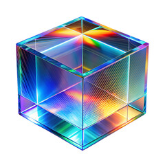abstract geometric cube isolated on white background.PNG Transparent file type with high definition picture quality available.