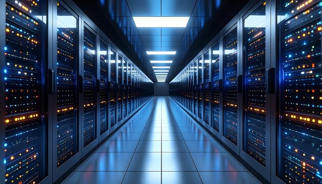 Server Room Corridor. - Powered by Adobe