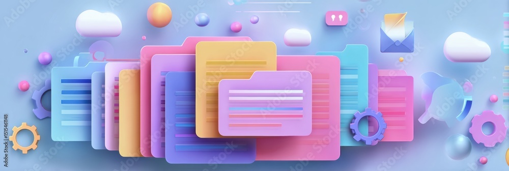 Aufkleber Corrupted File Thumbnail Illustration Featuring Static With Faded Layout on the Left Side