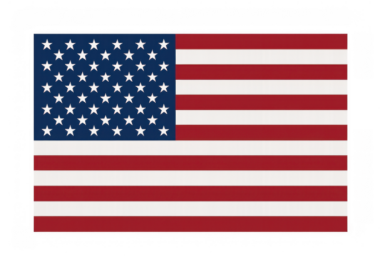 Realistic vector illustration of the american flag on a transparent background, perfect for patriotic projects