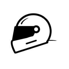 Stylized Racing Helmet Illustration with Dynamic Motion Effect