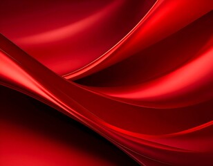 Abstract red flowing curves