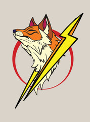 fox illustration with japanese style for kaijune event
