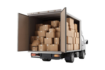 Cargo truck warehouse transport