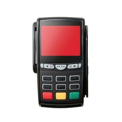 Pos terminal device machine isolated on white background