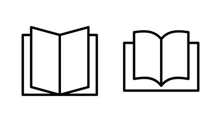 Book icon vector. open book sign and symbol. ebook icon