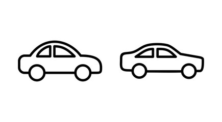 Naklejka premium Car icon vector. car sign and symbol. small sedan