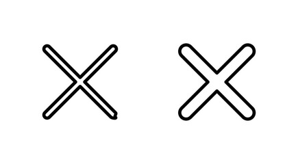 Close icon vector. Delete sign and symbol. cross sign