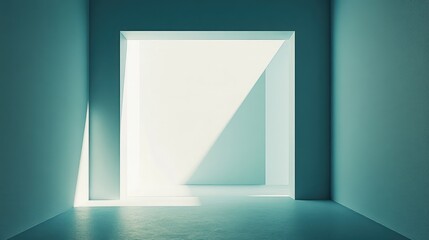 Illuminated Geometric Gateway: A Minimalist Composition of Light and Architecture