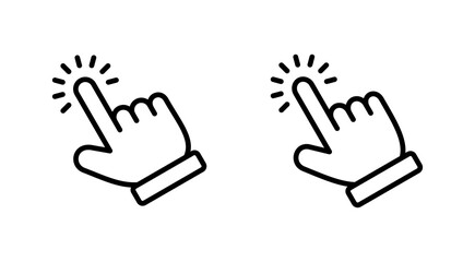 Hand click icon vector. pointer sign and symbol. hand cursor icon