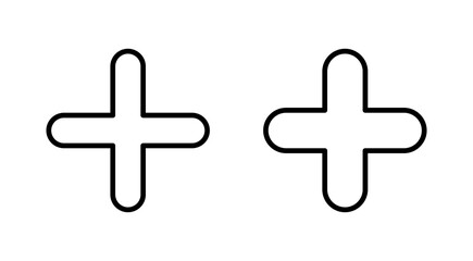 Fototapeta premium Plus icon vector. Add plus sign and symbol