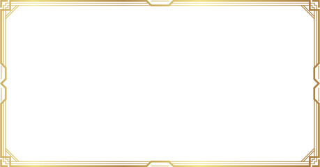 Luxury art deco gold frame background vector. Abstract geometric frame. Use for wedding invitation, cover, VIP card, gala, print, poster, packaging, wallpaper.