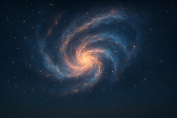 mesmerizing night sky with swirling nebula and starfield