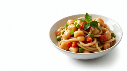 Stunning Clean Background Image of Authentic Chinese Dish Isolated on White - Perfect for Restaurant Menus, Editorial Spreads, and Culinary Portfolios with Vibrant Garnishes and Textures