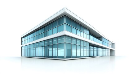 Obraz premium Modern, glass-fronted building design.