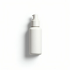 High Resolution Vector Icon of Skincare Bottle on White Background - Minimalistic Design for Beauty Infographics & Branding, Clean Aesthetic, Empty Space Left