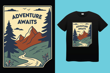 Camping T-Shirt Design &ndash; Adventure, Nature, and Outdoor Lifestyle Graphic Tee.