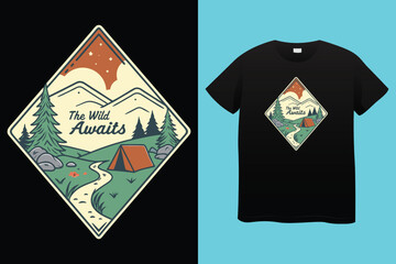Camping T-Shirt Design &ndash; Nature, Adventure, and Outdoor Explorer Graphic Tee.