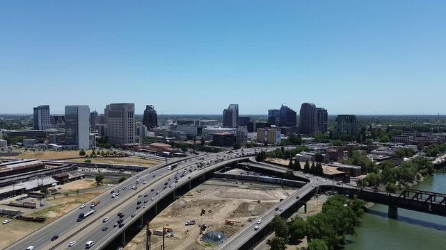 Downtown Sacramento in the middle of the day