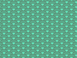 チョコミントカラーのかわいい和風柄