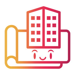 Fototapeta premium urban construction Line Gradient Icon