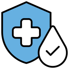 Sanitation Blue Black Icon