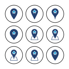 address icon vector. home location icon vector