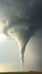 large tornado is coming out of the sky