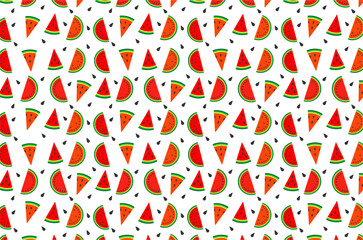 Seamless pattern of watermelon background. Perfect for  wallpaper, background, packaging product, textile, fabric and other commercial needs.