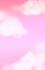 pink sky with clouds 
