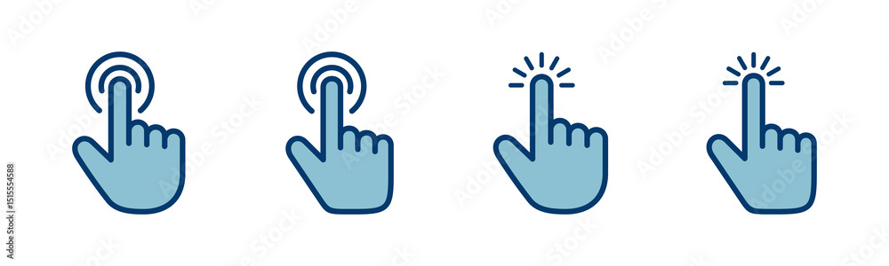 Poster hand click icon vector isolated on white background. pointer icon vector. hand cursor icon vector