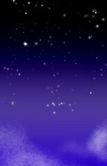 Dark night gradient sky with stars