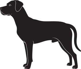 Mountain Cur Side View Silhouettes