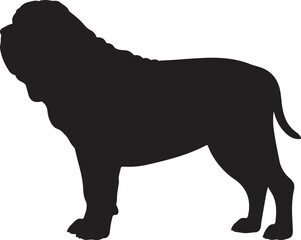 Neapolitan Mastiff Side View Silhouettes