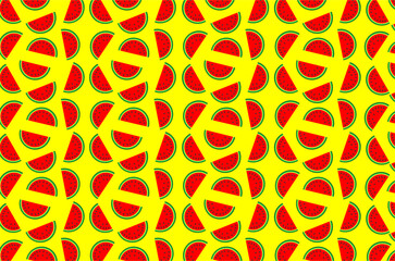 Seamless pattern of watermelon background. Perfect for  wallpaper, background, packaging product, textile, fabric and other commercial needs.