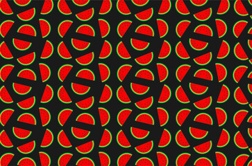 Seamless pattern of watermelon background. Perfect for  wallpaper, background, packaging product, textile, fabric and other commercial needs.