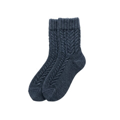 pair of socks, Knitted socks, cut out background.