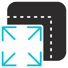 Scalability Glyph Blue Grey Icon