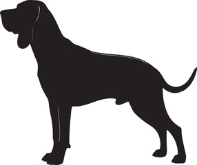 Billy Dog Standing Side View Silhouettes