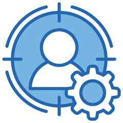 Personalization Blue White Icon